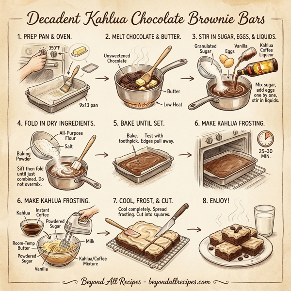 Decadent Kahlua Chocolate Brownie Bars instructions