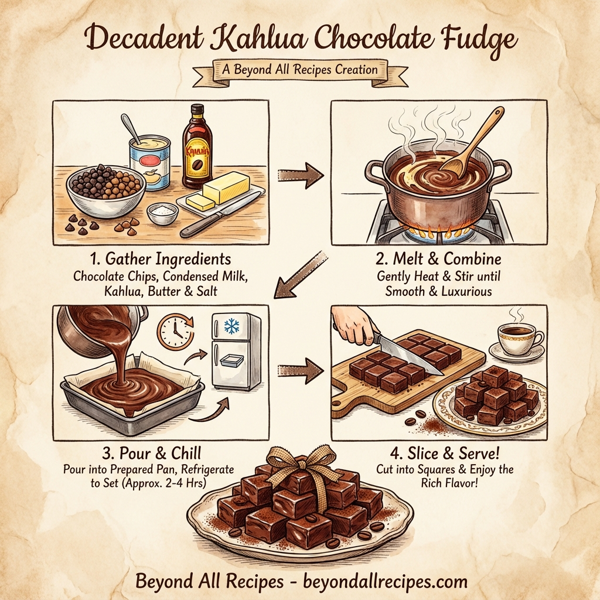 Decadent Kahlua Chocolate Fudge instructions