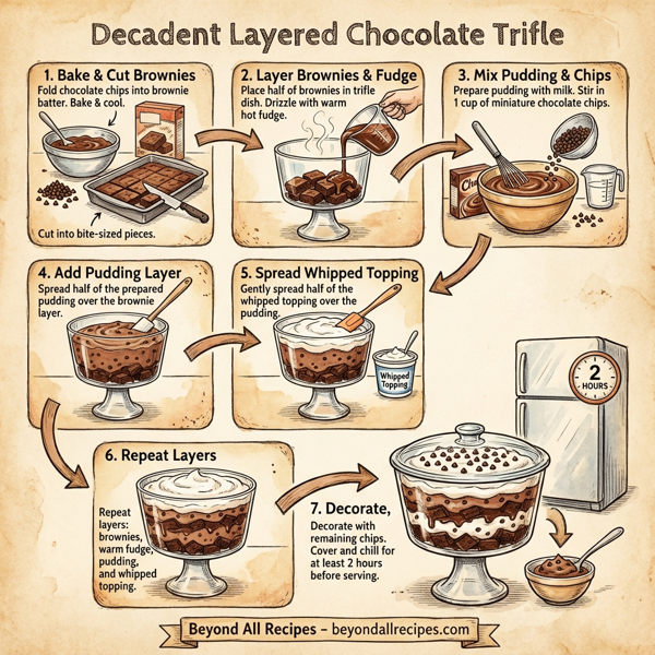 Decadent Layered Chocolate Trifle instructions