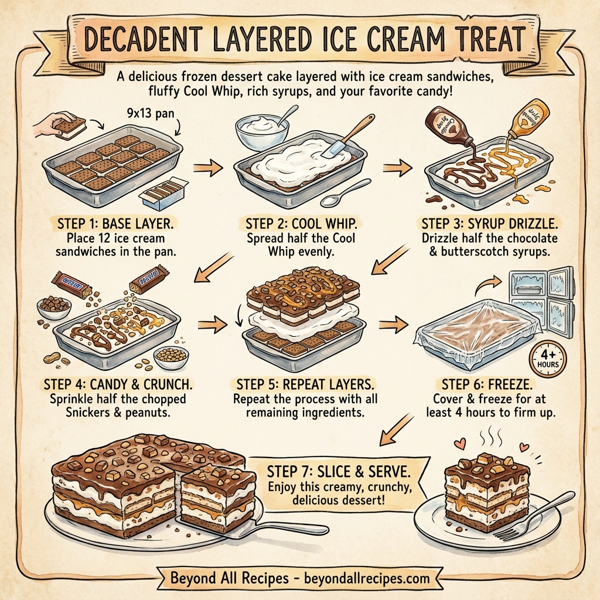 Decadent Layered Ice Cream Treat instructions