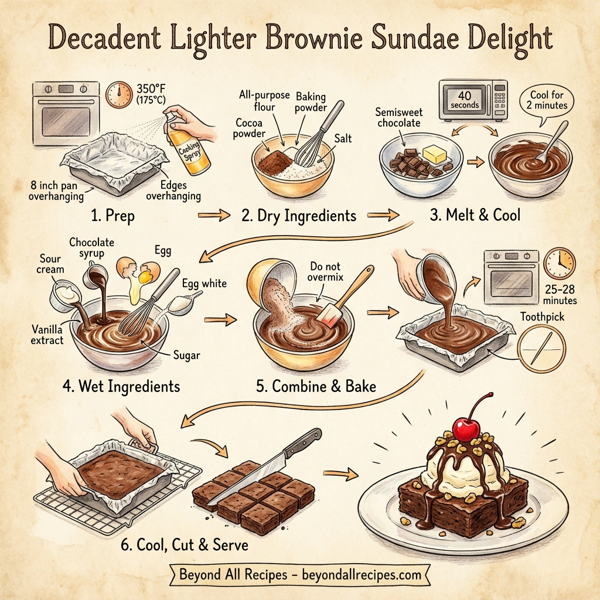 Decadent Lighter Brownie Sundae Delight instructions