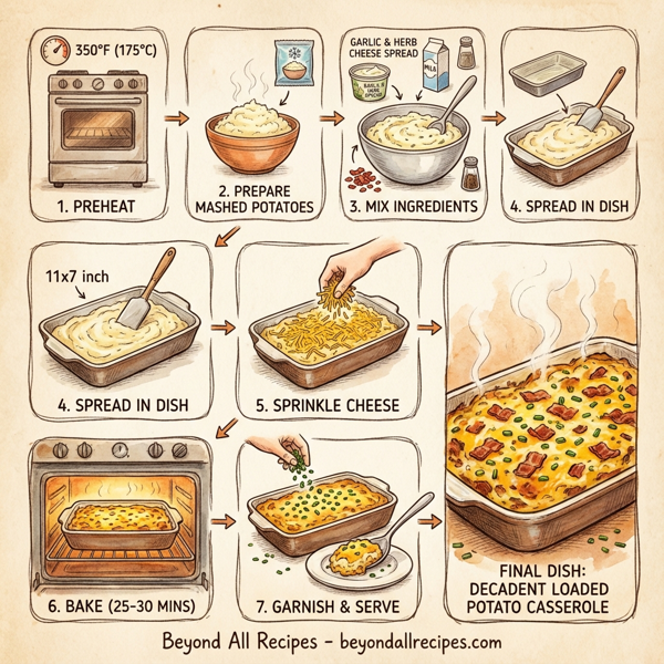 Decadent Loaded Potato Casserole instructions