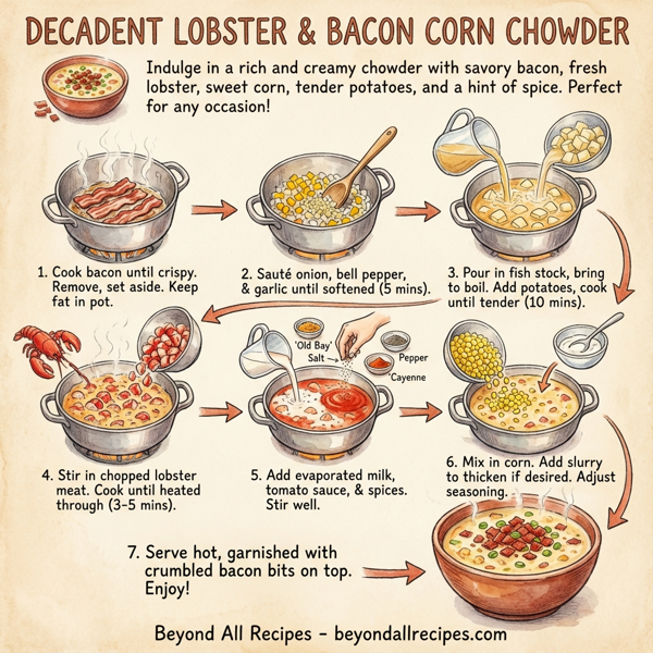 Decadent Lobster and Bacon Corn Chowder instructions