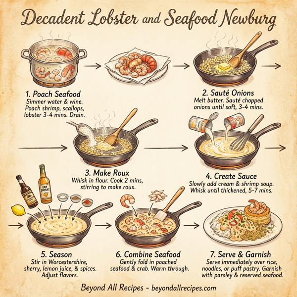 Decadent Lobster and Seafood Newburg instructions