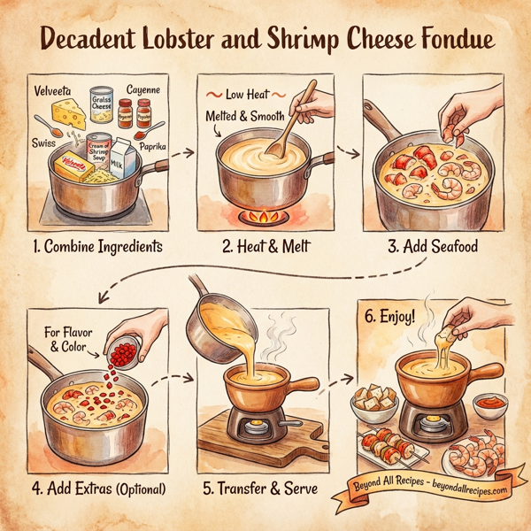 Decadent Lobster and Shrimp Cheese Fondue instructions