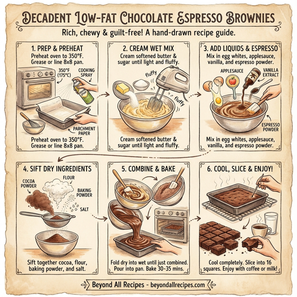 Decadent Low-Fat Chocolate Espresso Brownies instructions