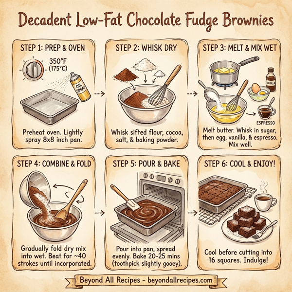 Decadent Low-Fat Chocolate Fudge Brownies instructions