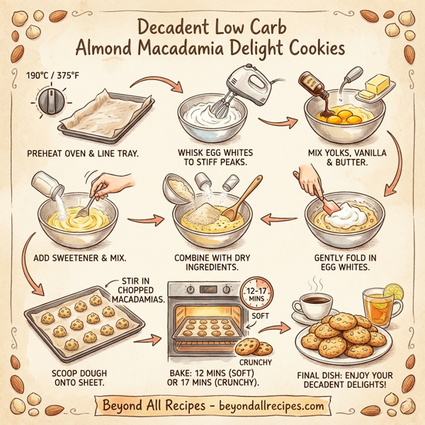 Decadent Low Carb Almond Macadamia Delight Cookies instructions