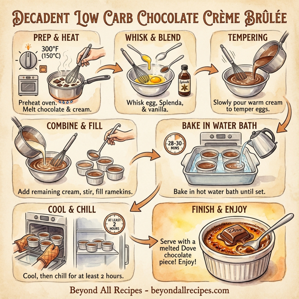 Decadent Low Carb Chocolate Crème Brûlée instructions