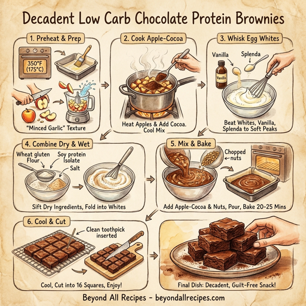 Decadent Low Carb Chocolate Protein Brownies instructions