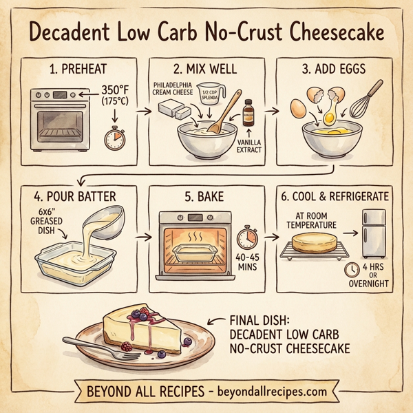 Decadent Low Carb No-Crust Cheesecake instructions