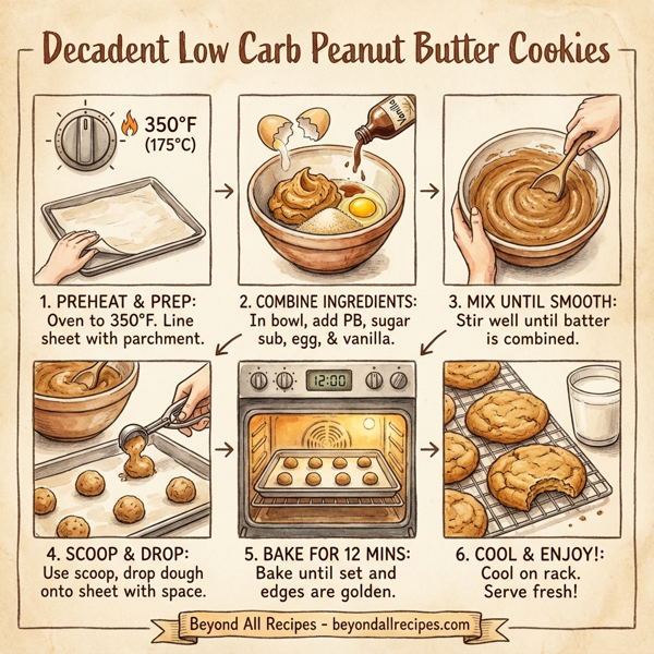 Decadent Low Carb Peanut Butter Cookies instructions