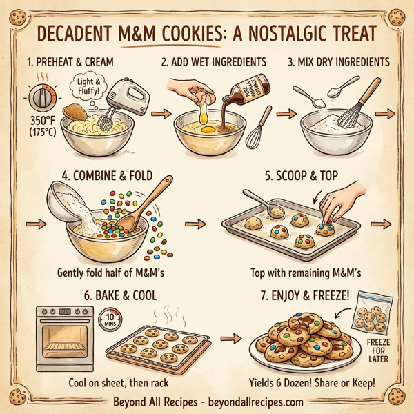 Decadent M&M Cookies instructions