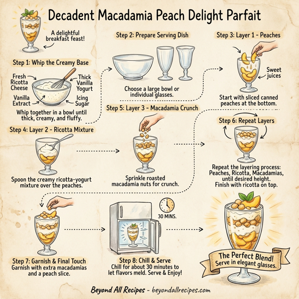 Decadent Macadamia Peach Delight Parfait instructions