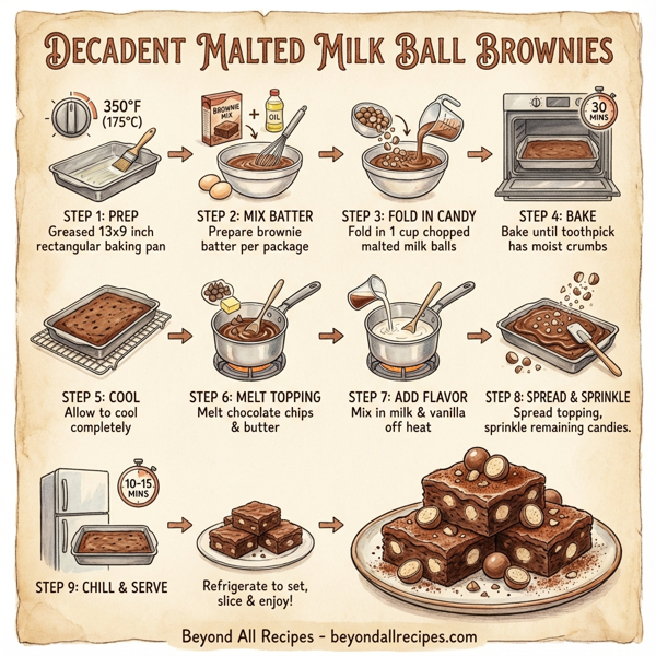 Decadent Malted Milk Ball Brownies instructions