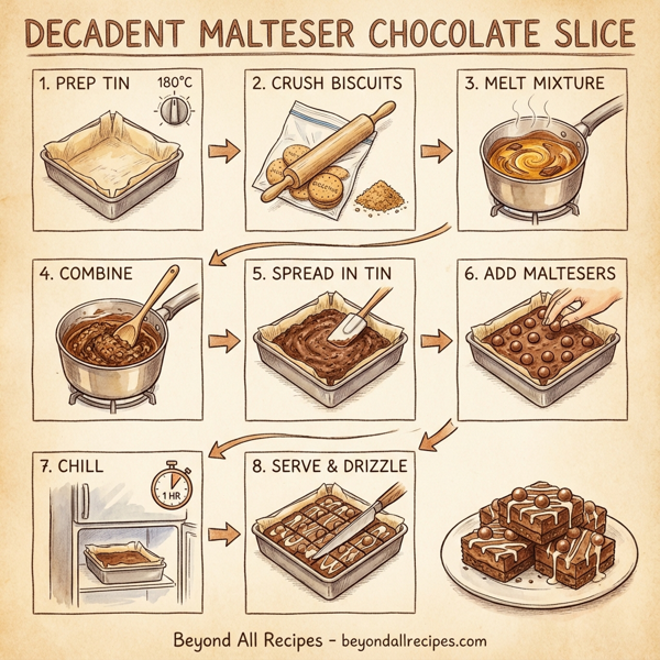 Decadent Malteser Chocolate Slice instructions