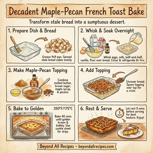 Decadent Maple-Pecan French Toast Bake instructions
