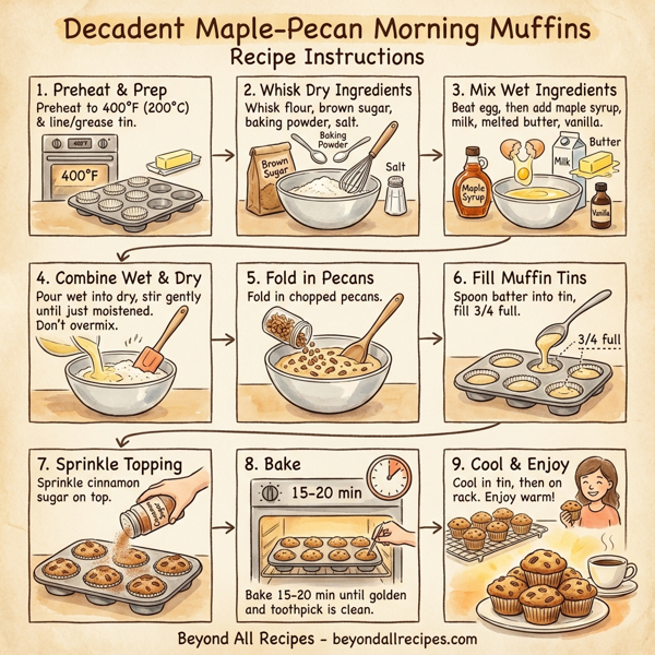 Decadent Maple-Pecan Morning Muffins instructions