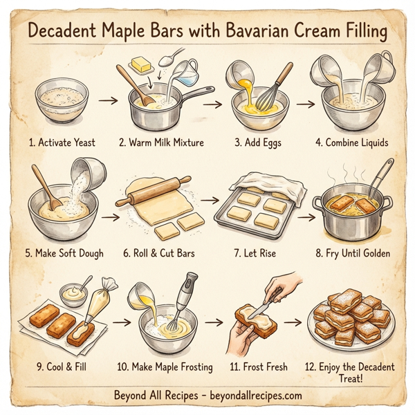 Decadent Maple Bars with Bavarian Cream Filling instructions