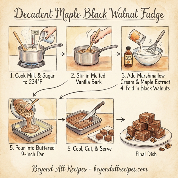 Decadent Maple Black Walnut Fudge instructions