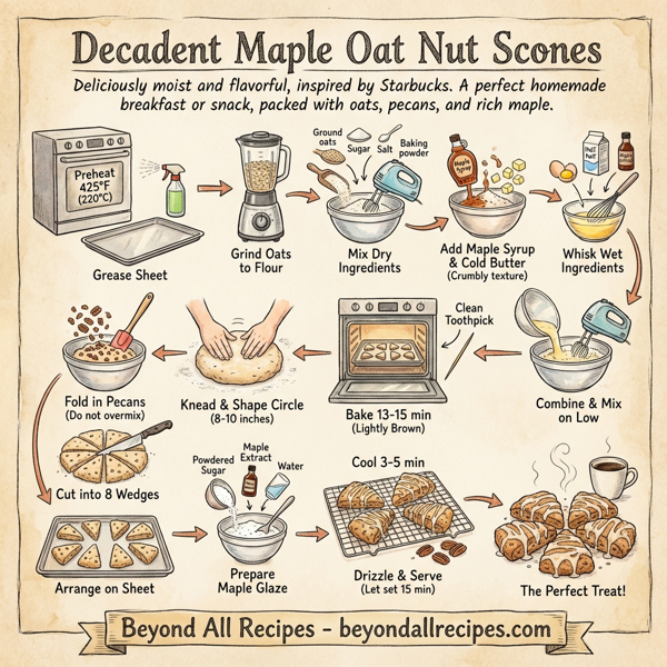 Decadent Maple Oat Nut Scones instructions
