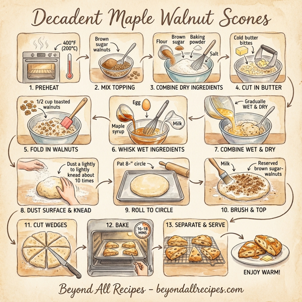 Decadent Maple Walnut Scones instructions