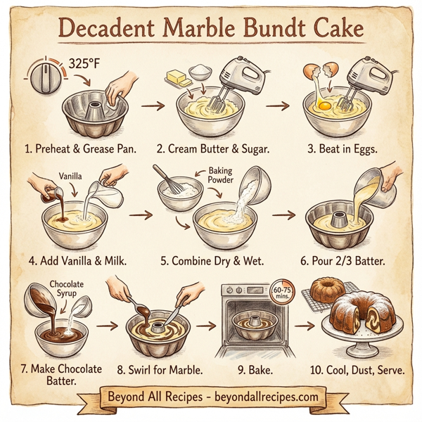 Decadent Marble Bundt Cake instructions