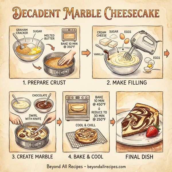 Decadent Marble Cheesecake instructions