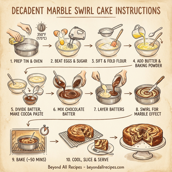 Decadent Marble Swirl Cake instructions