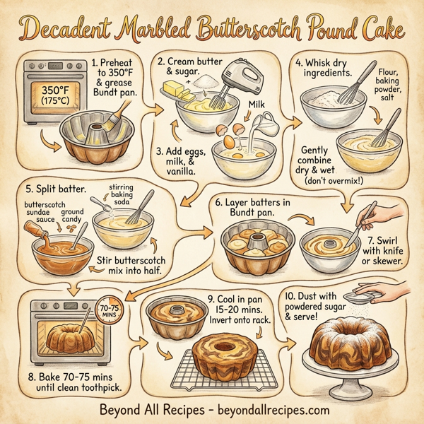 Decadent Marbled Butterscotch Pound Cake instructions
