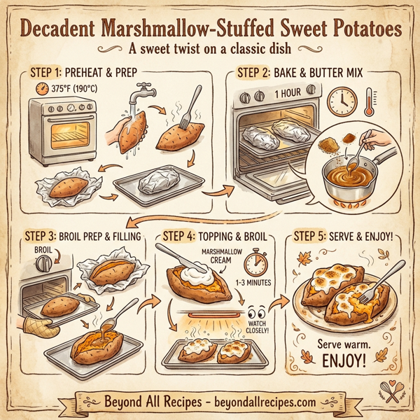 Decadent Marshmallow-Stuffed Sweet Potatoes instructions