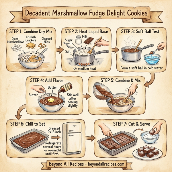 Decadent Marshmallow Fudge Delight Cookies instructions