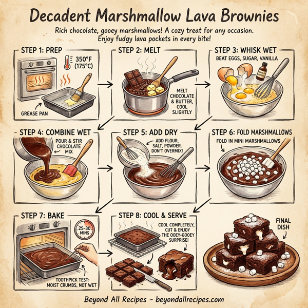 Decadent Marshmallow Lava Brownies instructions