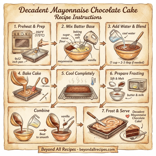 Decadent Mayonnaise Chocolate Cake instructions