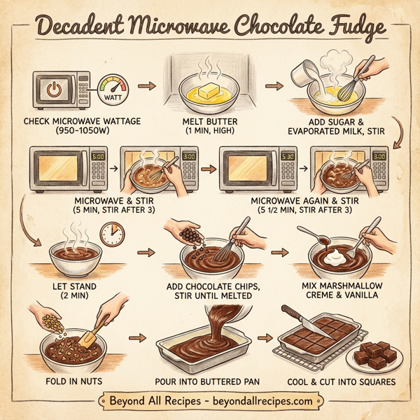Decadent Microwave Chocolate Fudge instructions