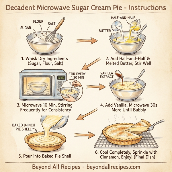 Decadent Microwave Sugar Cream Pie instructions