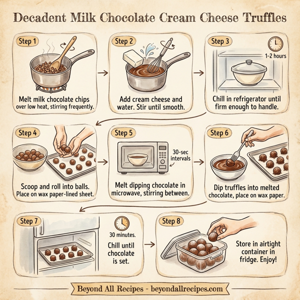 Decadent Milk Chocolate Cream Cheese Truffles instructions