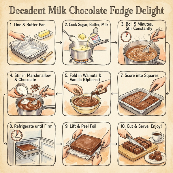 Decadent Milk Chocolate Fudge Delight instructions
