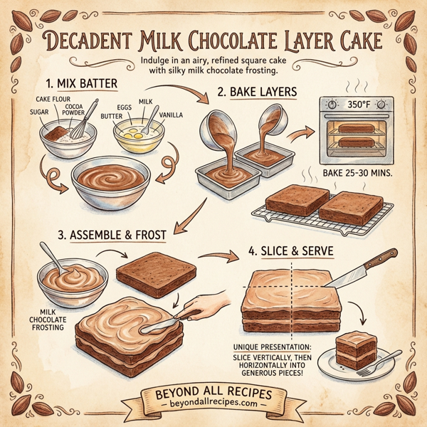 Decadent Milk Chocolate Layer Cake instructions