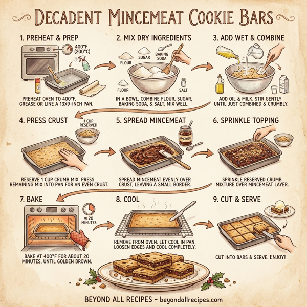 Decadent Mincemeat Cookie Bars instructions