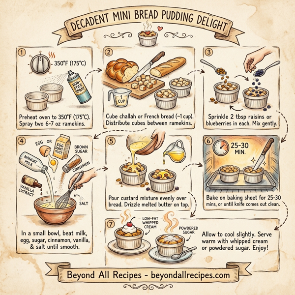 Decadent Mini Bread Pudding Delight instructions