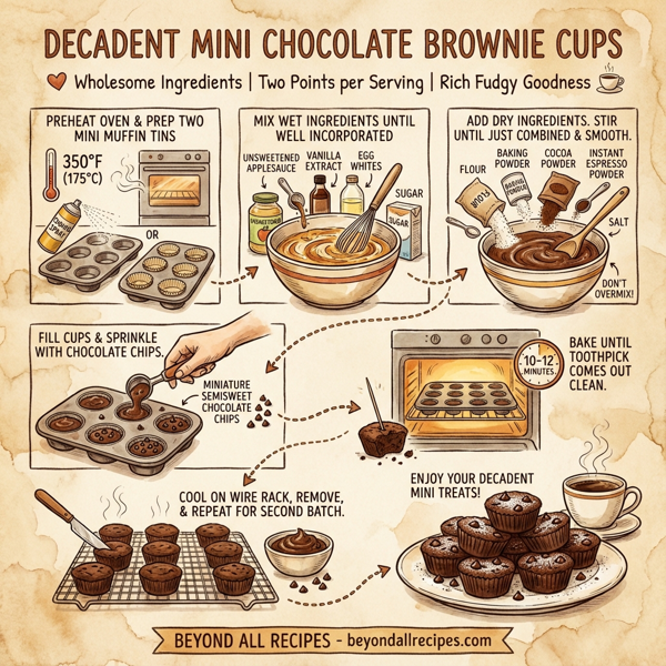 Decadent Mini Chocolate Brownie Cups instructions