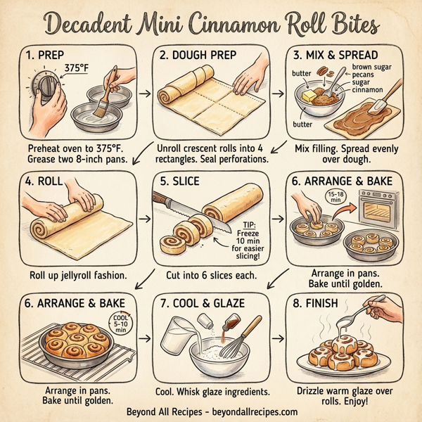 Decadent Mini Cinnamon Roll Bites instructions