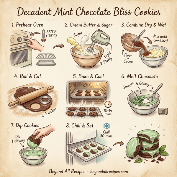 Decadent Mint Chocolate Bliss Cookies instructions