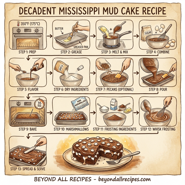 Decadent Mississippi Mud Cake instructions