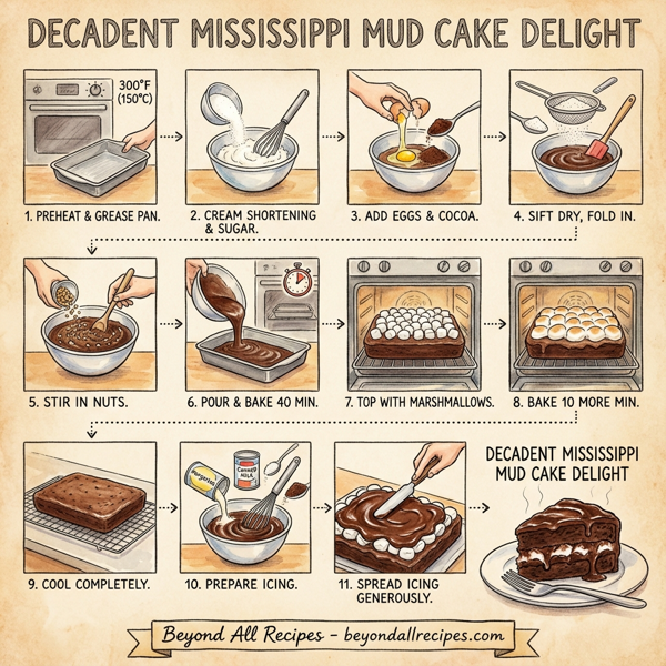 Decadent Mississippi Mud Cake Delight instructions