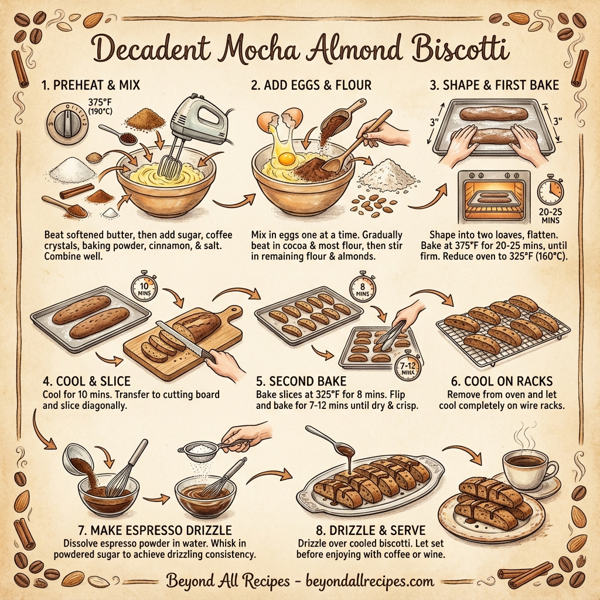 Decadent Mocha Almond Biscotti instructions