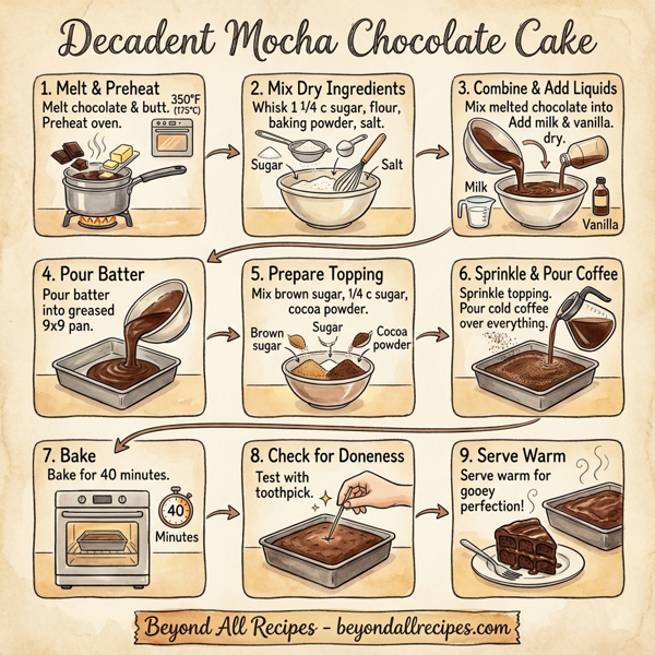 Decadent Mocha Chocolate Cake instructions