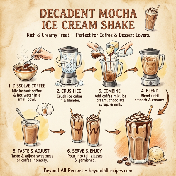 Decadent Mocha Ice Cream Shake instructions