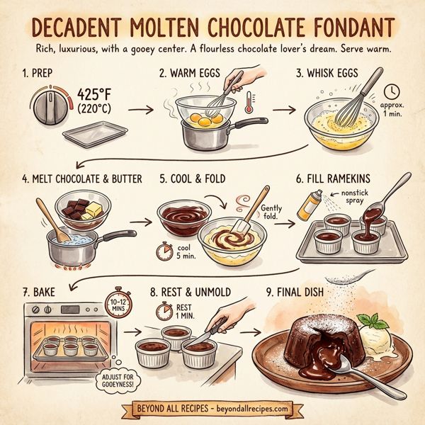 Decadent Molten Chocolate Fondant instructions